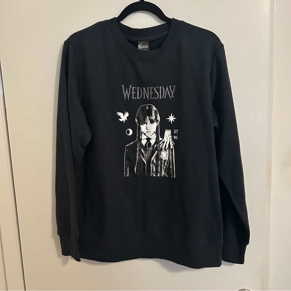 Wednesday Addams Crewneck Black Sweartshirt